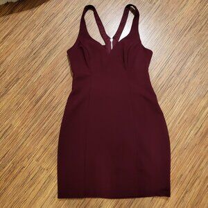 Darlin brand burgundy dress silver zipper